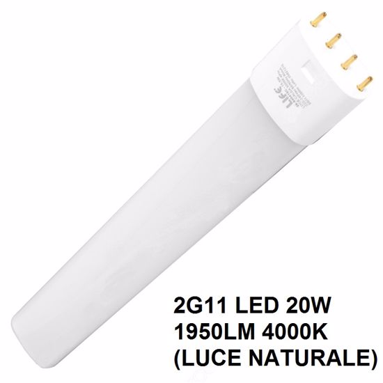 Life lampada tubo led 2g11 20w 1900 lumen 4000k luce naturale cod. 39.940420n