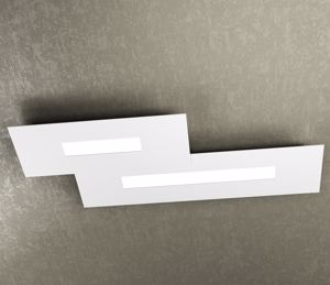 Plafoniera sagomata led bianca wally toplight design moderno