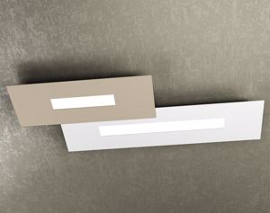 Top light wally plafoniera led bianco sabbia