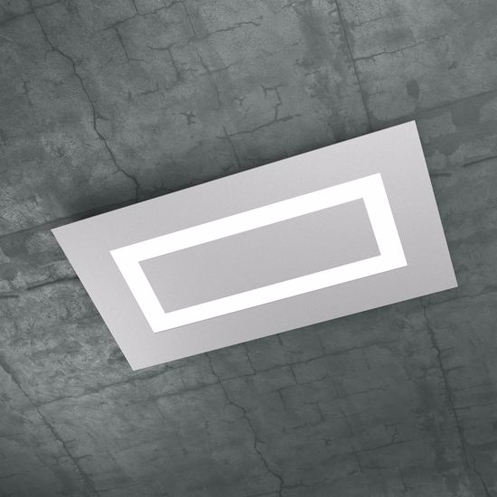 Toplight carpet grigio plafoniera moderna da soffitto 70cm rettangolare moderna
