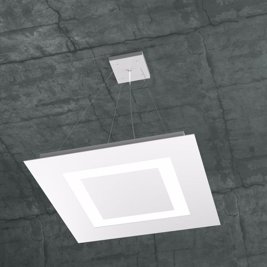 Carpet toplight lampadario led quadrato moderno bianco per soggiorno