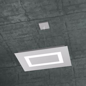 Toplight carpet lampadario per ufficio moderno led 60w grigio