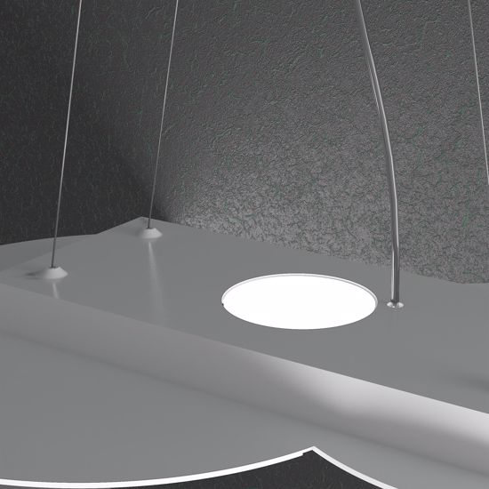 Lampadario cucina moderna grigio 2+1 led doppia luce toplight cloud