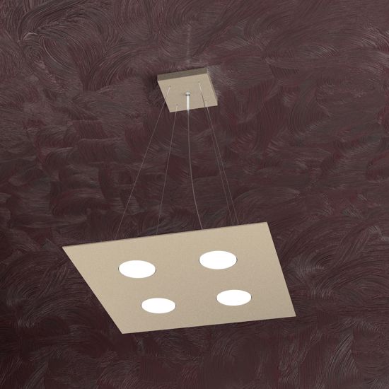 Toplight area sabbia lampadario quadrato per cucina moderna 4 luci led