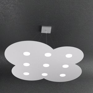 Toplight cloud grigio lampadario moderno 9 luci gx53 led per soggiorno