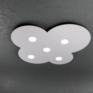 Plafoniera per cucina 5 luci moderna grigio toplight cloud