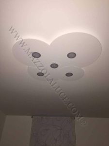 Top light cloud plafoniera  metallo bianco 5 lampade led