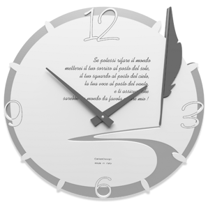 Callea design le cose non dette orologio moderno da parete grigio quarzo personalizzabile