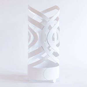 Arti e mestieri optical portaombrelli bianco metallo design moderno
