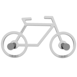 Callea design bicicletta appendiabiti da parete bianco moderno