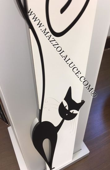 Portaombrelli moderno gatto nero legno callea design
