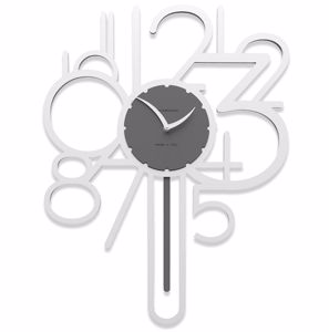 Callea design joseph orologio a pendolo moderno da parete legno bianco antracite