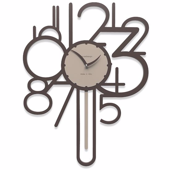 Callea design joseph orologio a pendolo moderno da parete legno cioccolato