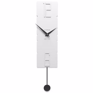 Orologio a pendolo da parete moderno callea design rock legno bianco