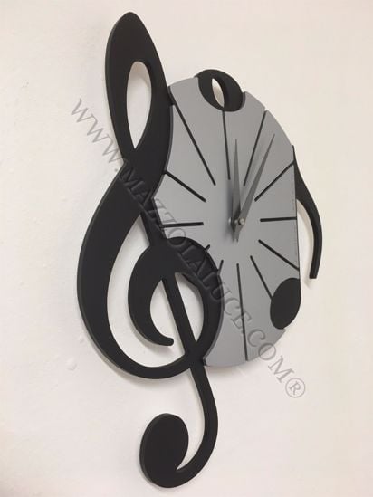 Callea design vivaldi orologio musicale da parete moderno legno nero grigio