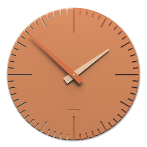 Callea design exacto orologio da parete moderno abbronzato arancione legno taglio laser