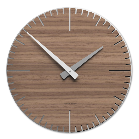 Callea design particolore orologio da muro exacto noce canaletto grigio bianco in legno