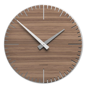 Callea design particolore orologio da muro exacto noce canaletto grigio bianco in legno