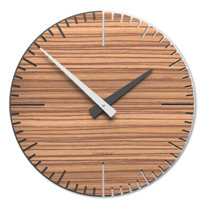 Exacto orologio da muro zingana e grigio in legno taglio laser callea design