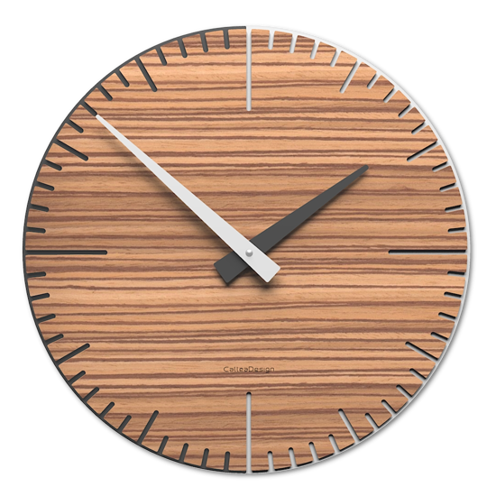 Exacto orologio da muro zingana e grigio in legno taglio laser callea design