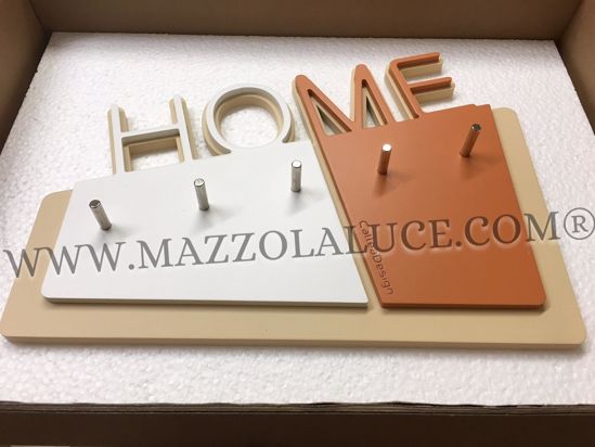 Home appendichiavi da parete moderno magnetico legno colore terracotta