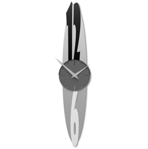 Callea design shield orologio da parete moderno nero grigio bianco in legno taglio laser