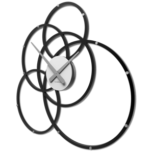 Callea design black hole orologio da parete nero e grigio moderno cerchi in legno