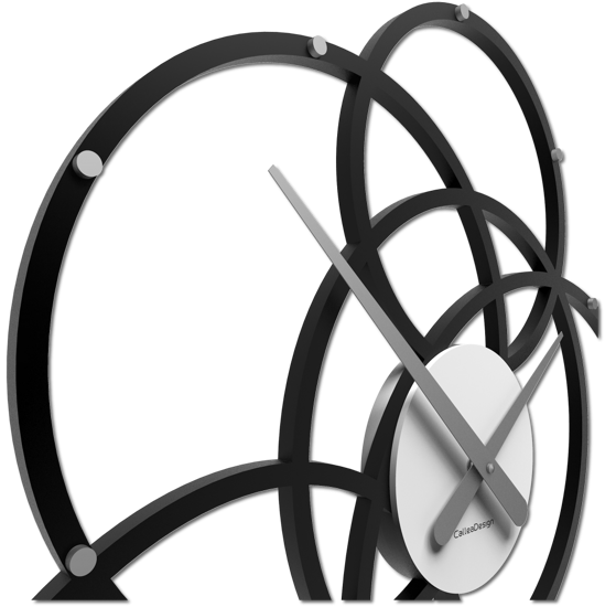 Callea design black hole orologio da parete nero e grigio moderno cerchi in legno