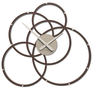 Orologio da parete moderno cioccolato e tortora callea design black hole