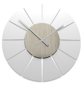 Callea design extreme l orologio da parete moderno 100cm rovere breeze e bianco in legno