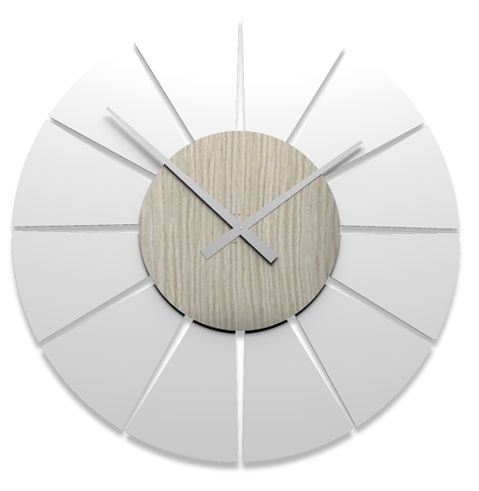 Callea design extreme l orologio da parete moderno 100cm rovere breeze e bianco in legno