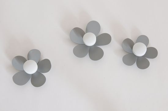 Attaccapanni da muro moderno fiorello alluminio