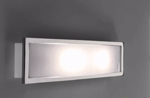 Lampade da parete in vetro curvo bianco