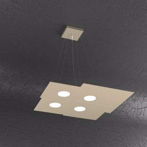 Lampadario per cucina moderna lampadine led gx53 sabbia tortora toplight plate