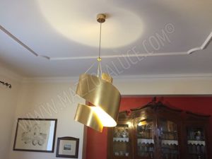 Lampadario marchetti garagoi foglia oro elegante