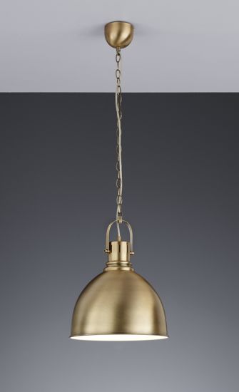 Lampada a sospensione vintage per salotto cupola metallo ottone anticato
