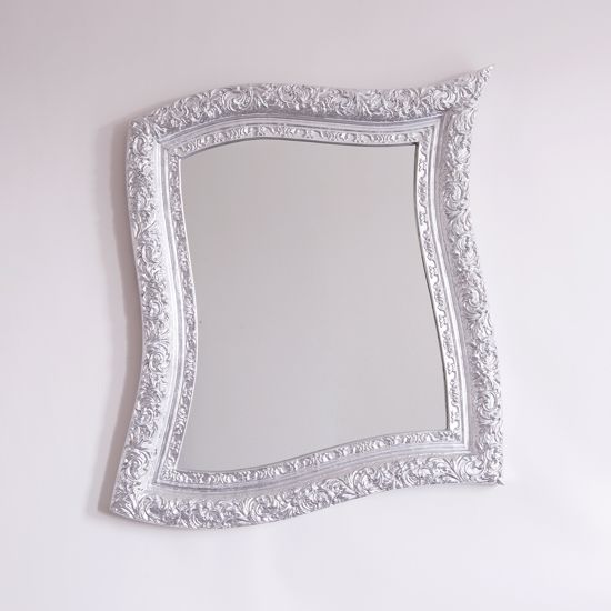 Specchio da parete argentato contemporaneo