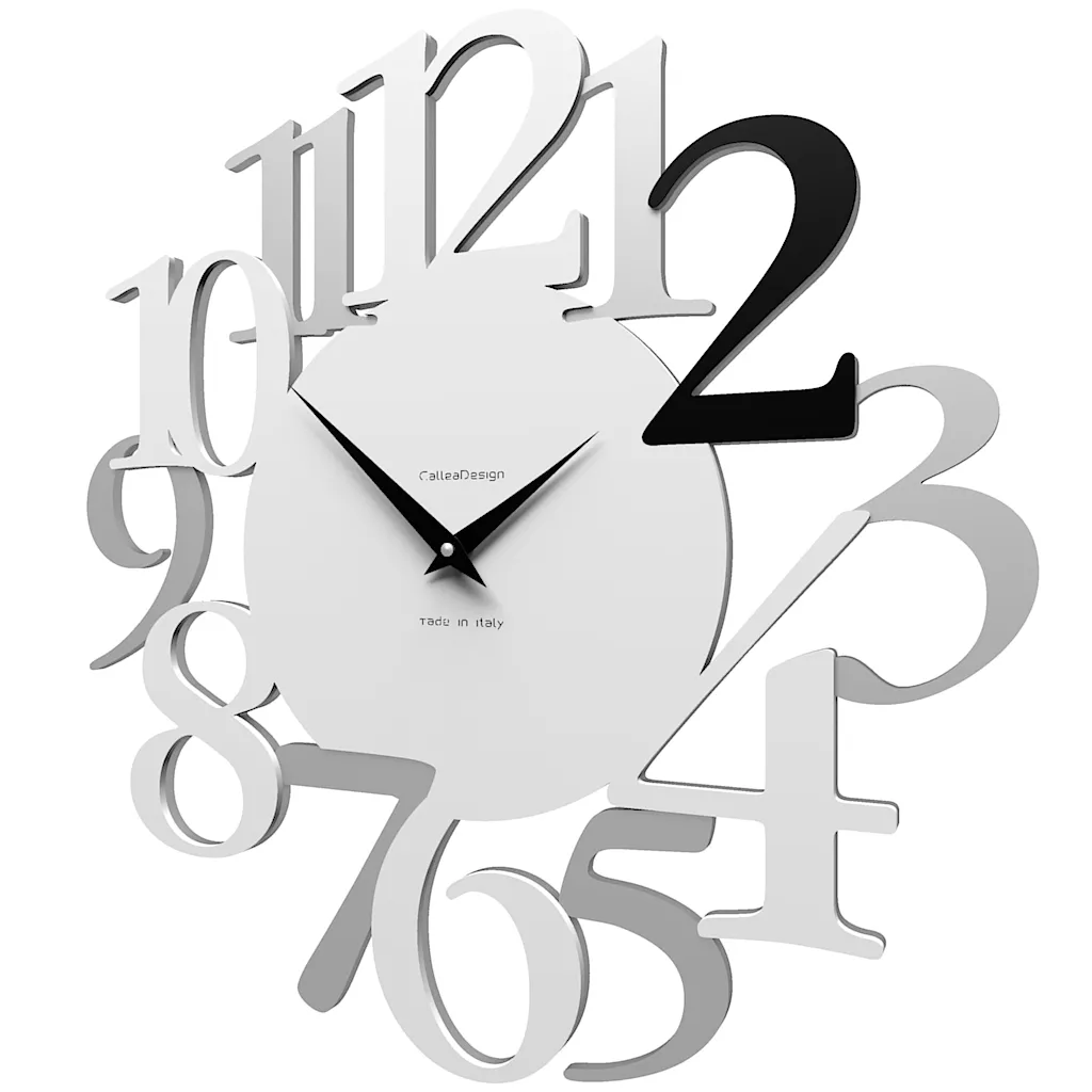 Callea design russell orologio da parete moderno legno nero grigio -  10-020-5
