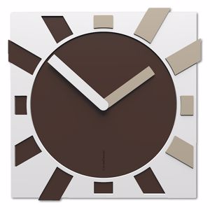 Orologio da parete moderno tortora marrone bianco design originale