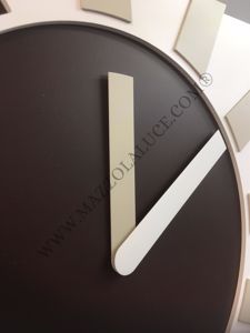 Orologio da parete moderno tortora marrone bianco design originale