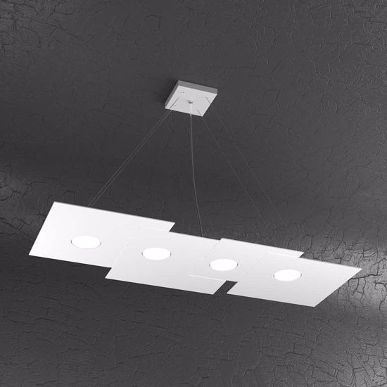 Lampadario sospensione per soggiorno bianco top light