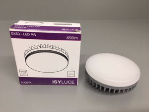 Isyluce lampadina led gx53 9w 3000k luce bianco/caldo