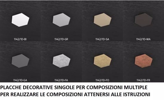 Plafoniera marrone led 4 lampade intercambiabili top light hexagon