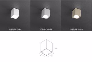 Faretto cubo led gx53 da soffitto metallo bianco top light plate