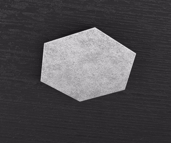 Top light placca decorativa metallo foglia argento per plafoniera hexagon