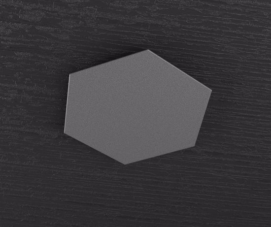 Placca decoro grigio antracite per plafoniera hexagon top light