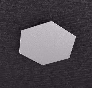 Top light hexagon placca metallo decorativa metallo grigio