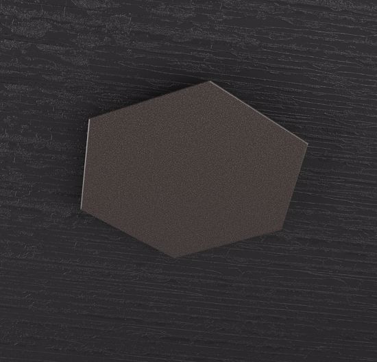 Top light hexagon piastra metallica decorativa marrone