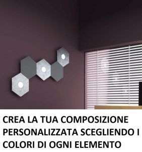 Hexagon top light plafoniera colore sabbia esagonale moderna
