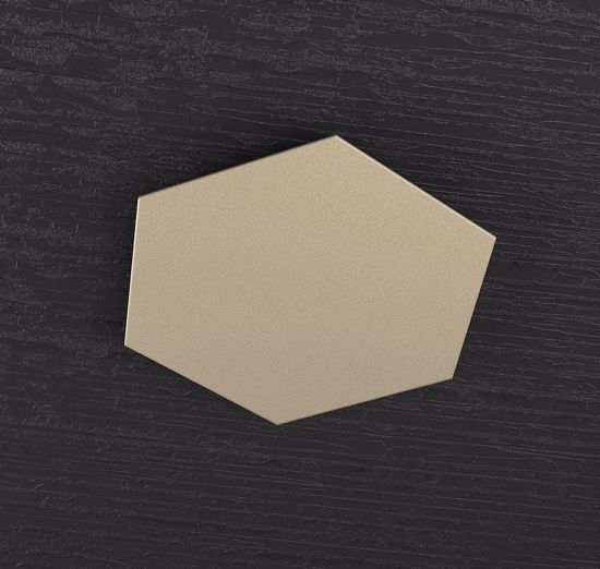 Toplight hexagon placca metallo decorativa sabbia